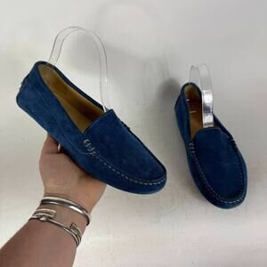 M. Gemi Felize Moccasin Women's 7.5 Navy Blue Suede Casual Slip-On Shoes Classic